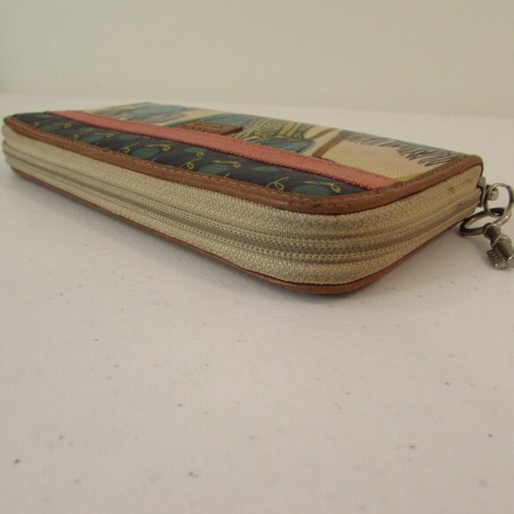 Fossil Key-Per Floral Zip Wallet *FLAW* - Picture 6 of 16